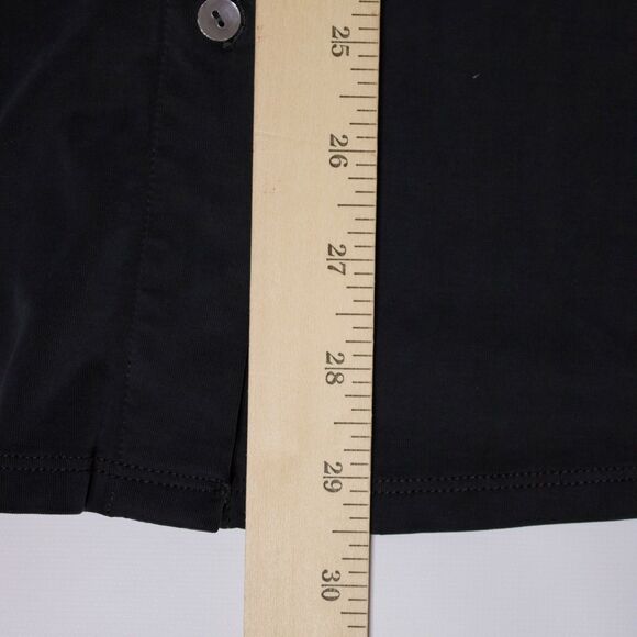 Eileen Fisher Black Cupro Vegan Silk Collar Button Blouse Boxy Top Shirt M - Picture 7 of 8